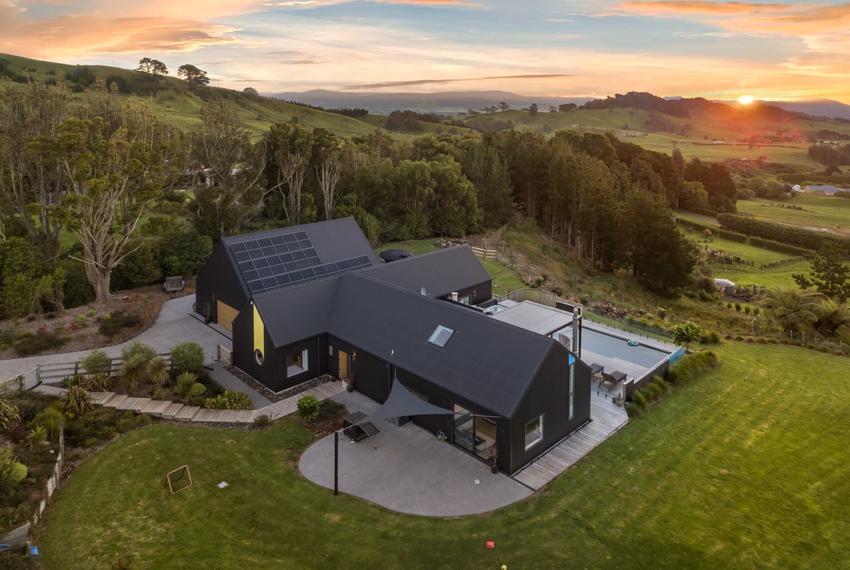 Twilight over a Waihi property